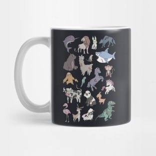 Cool Collection of Zombie Animals // Zombie Sloth Unicorn Tiger Lion T-Rex Mug